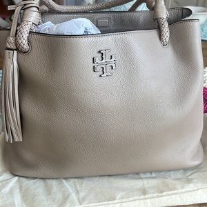 Tory Burch Thea Center Zip Leather Tote Bag